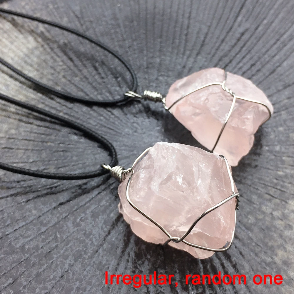 (cristal Rosa) Collar De Cristal Natural, Piedra Curativa, Guardián Del Amor, Joyería Espiritual