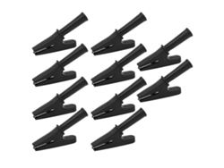 10 Pinzas De Prueba Eléctricas De 20 A Con Apertura De 10 Mm, Aisladas Y Seguras Para Equipos Electrónicos Y Maquinaria De Soldadura (color Negro).