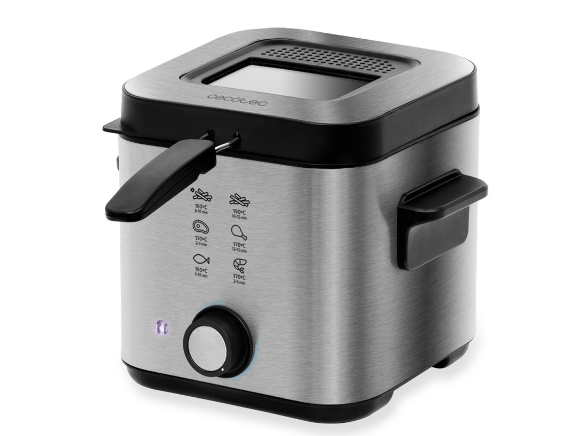 Freidora de Aceite CECOTEC CleanFry Infinity 1500 (1.5 kg - Blanco)