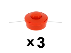 Juego de 3 cabezales de alambre para desbrozadora multifunción 4 en 1 de Ehstmind