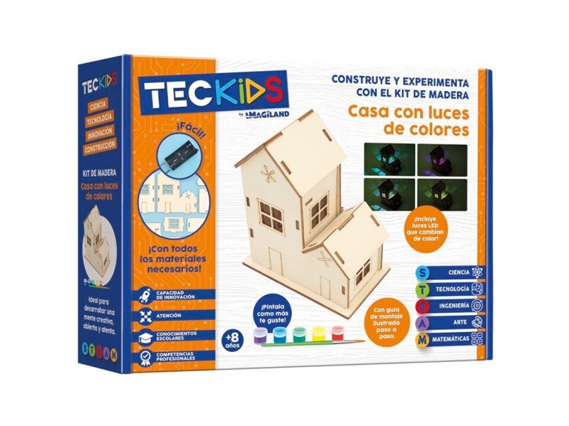 Kit Tecnología Madera Casa Con Luz 8 Años TECKIDS
