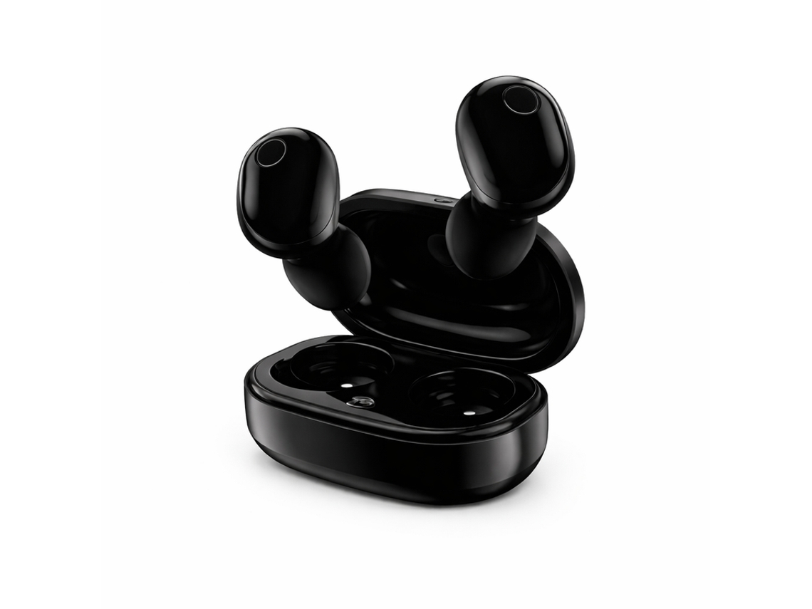 Auriculares True Wireless Com Caixa De Carregamento Design Compacto E Ergonómico Unico Ep6070 Preto