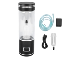 Botella De Agua Hidrogenada 3 En 1 Con Cánula Nasal Inhalable Spe De 2500 Ppb - Negra