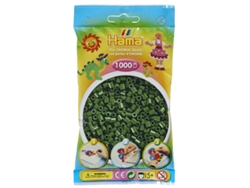 Juego de Mosaicos HAMA Set de Cuentas de Plastico midi forest green (1000 Peças - Verde)