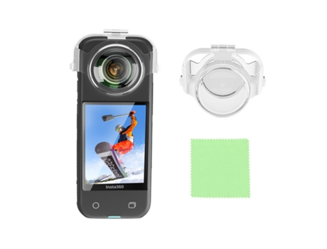 Capa protetora de lente de PC para câmera panorâmica Insta 360 X3 Transparente