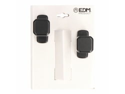 Pomo EDM 6807 Negro Aluminio 80 x 39 mm