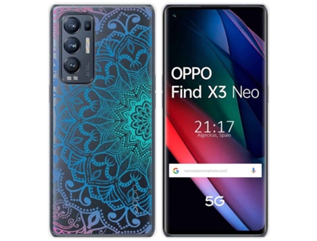 Carcasa Oppo Find X3 Neo TUMUNDOSMARTPHONE Dibujos Transparente Multicolor