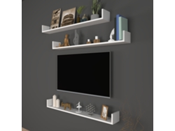 Estante de Pared [EN.CASA] (Blanco - Tablero Aglomerado - 12 x 90 x 15 cm)