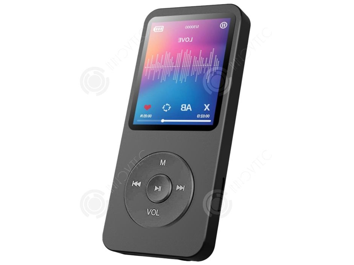 Reproductor de música MP3/MP4 Innovtec Walkman Bluetooth 5.3 con altavoz, calidad de sonido de alta fidelidad, carga tipo C, 1.8 pulgadas