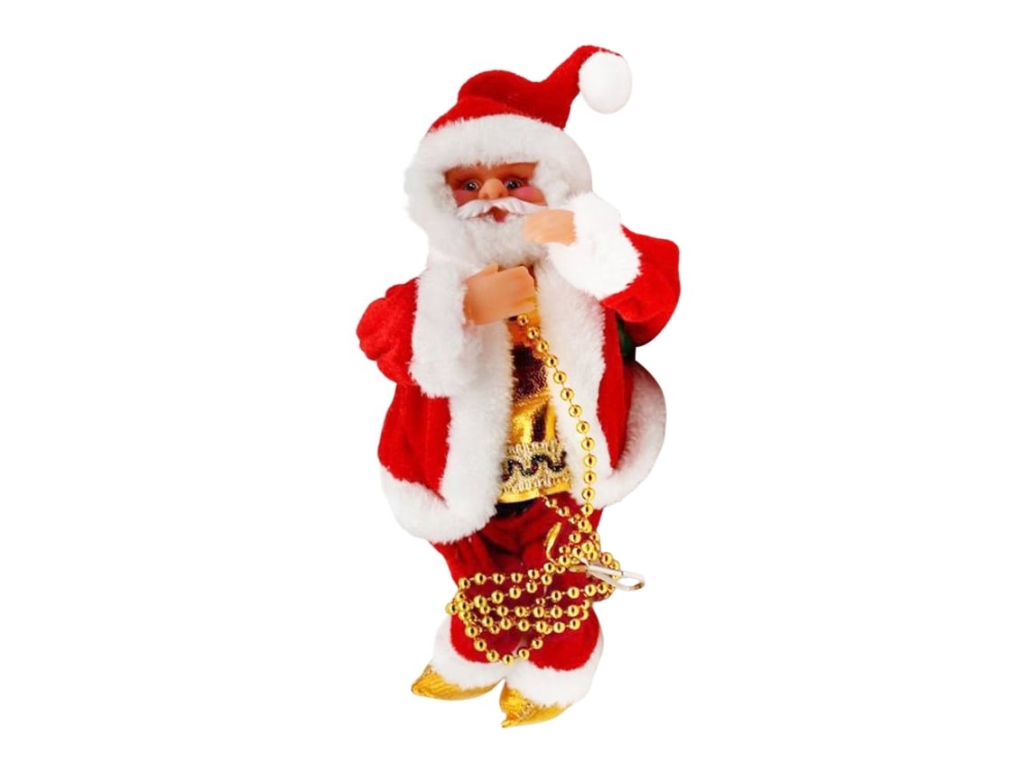 Papá Noel eléctrico con luces y música, diseño navideño, Worten