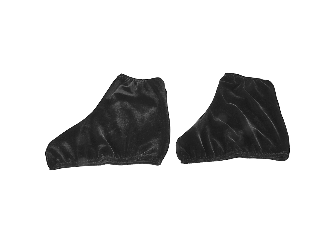2pcs Funda Elástica Suave Para Patines De Hielo Portátil Protectora Accesorio Negro Talla M