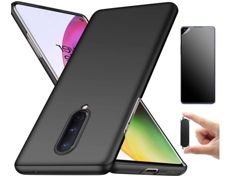 Kit Carcasa, Protector Y Soporte Oneplus 8 Ultimatte Turtleshell Negro