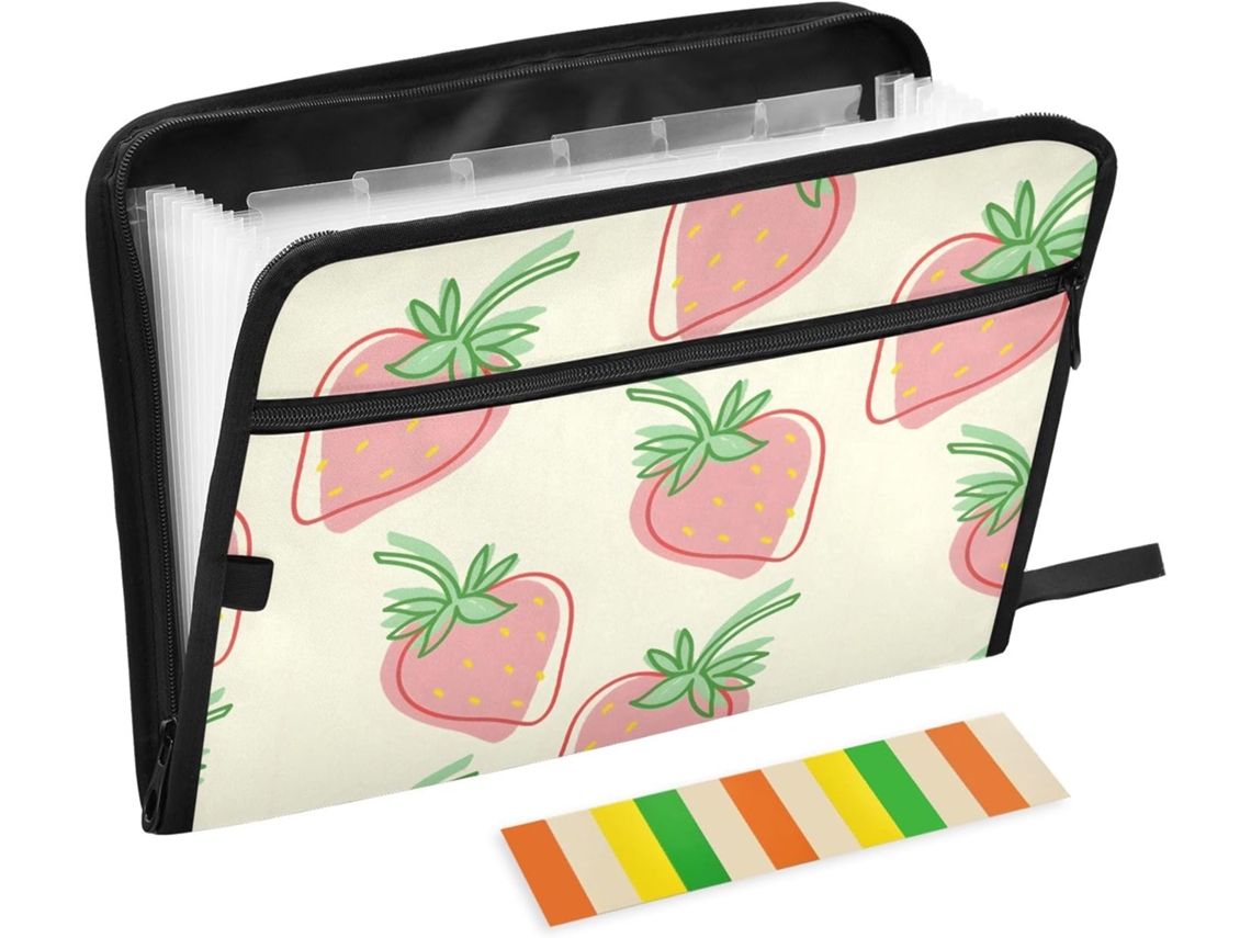 Besportble Carpeta De Documentos Con Cremallera Y Fresas 36.1 X 26.9 X 2 Cm 36.1 X 26.9 X 2 Cm.br carac...