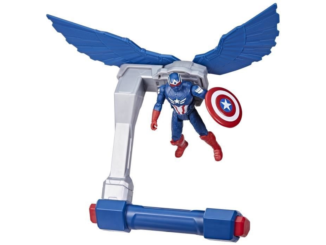 Figura de control de vuelo del Capitán América - Marvel Epic Hero Series Capitán América Un mundo feliz, a partir de 4 años