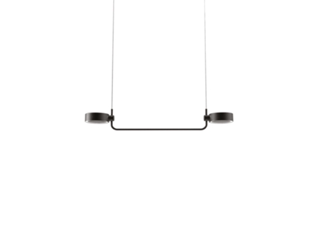 ZAFFERANO SUPER O Lámpara colgante LED negra recargable y regulable