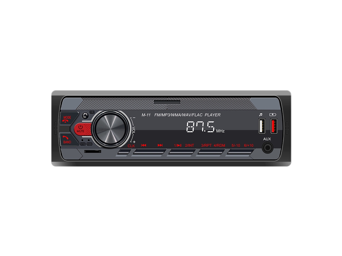 Reproductor Mp3 Para Coche De 12 V, Radio Fm Manos Libres Bluetooth Para Coche, Iluminación Colorida Y Modificación Del Control Centra