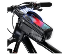 Bolsa Guiador Bicicleta C/ Suporte Celular À Prova D'água C/ Janela Tela Sensível