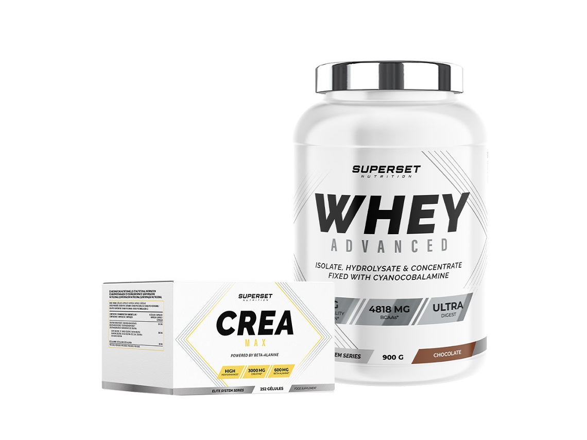 Programa avanzado de ganancia muscular magra 100 Whey Protein Advanced 900 g Chocolate Crema Max Superset Nutrition