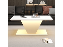 Mesa De Centro De 100*50*46 Cm, Forma Especial, Con Luces Led, Adecuada Para Habitaciones Pequeñas.