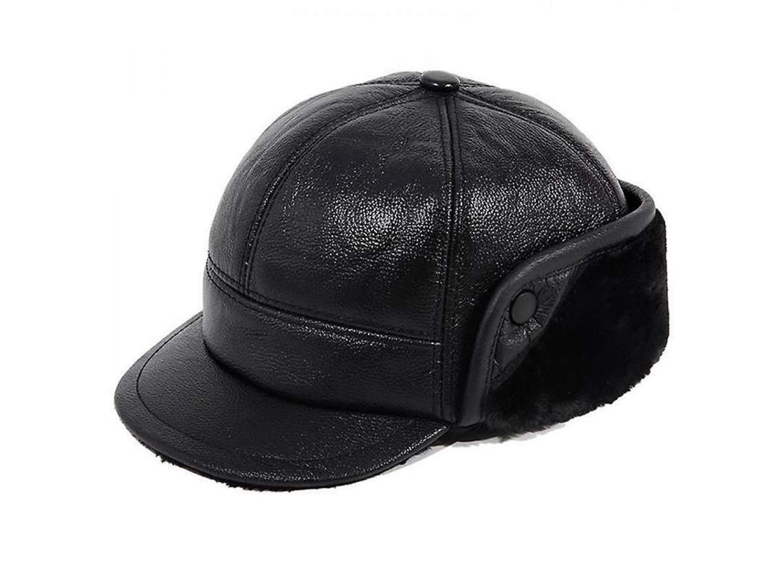 Sombrero De Ala Corta De Cuero Genuino Para Hombre, Ideal Para Invierno Y Otoño - Regalo De Navidad