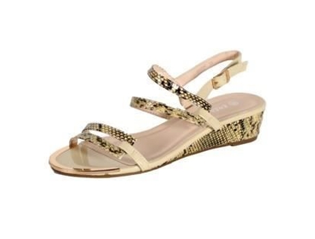 Sandalias de Tacón de Mujer ENZA NUCCI Salto Conforto Excepcional Beige (38)
