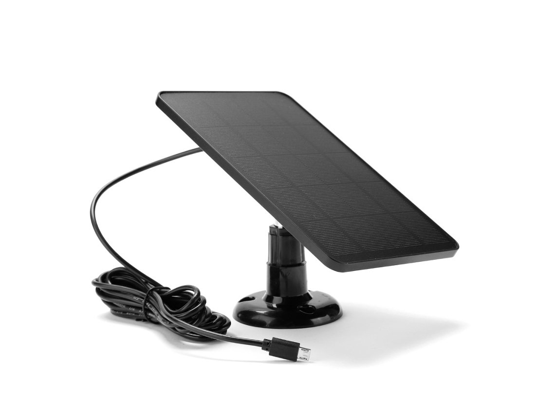 Panel Solar Impermeable De 10 W Y 5 V Con Función De Carga 2 En 1 Para Cámaras De Vigilancia Ip (negro)