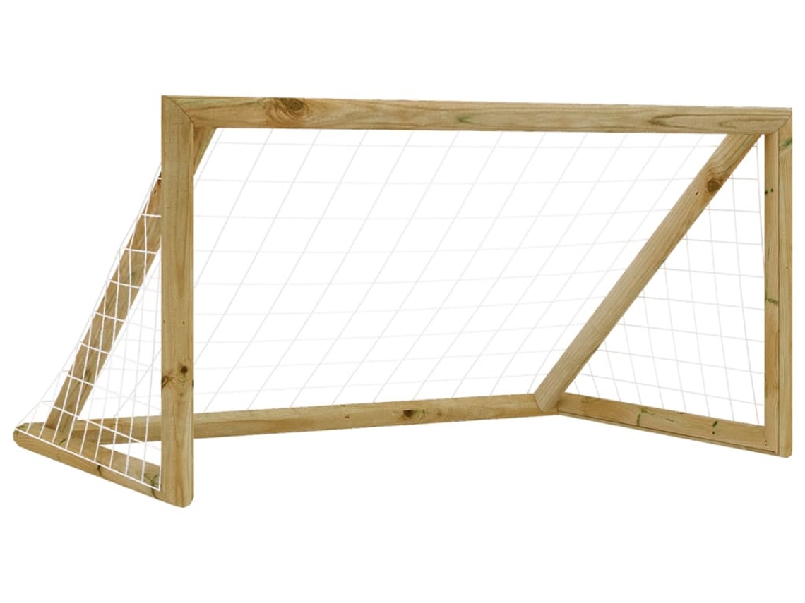 Portería de fútbol con red madera pino impregnada VIDAXL (160x80x100 cm)