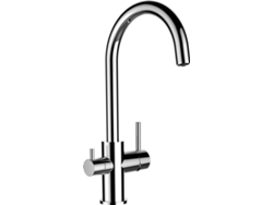 Grifo de Cocina VIZIO 3 Vias Tubo Giratória 360° Cromado (Latón)