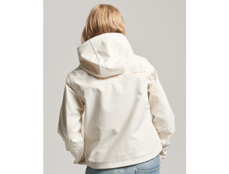 Chaqueta de Mujer SUPERDRY Capucha Softshell Code Blanco (L)