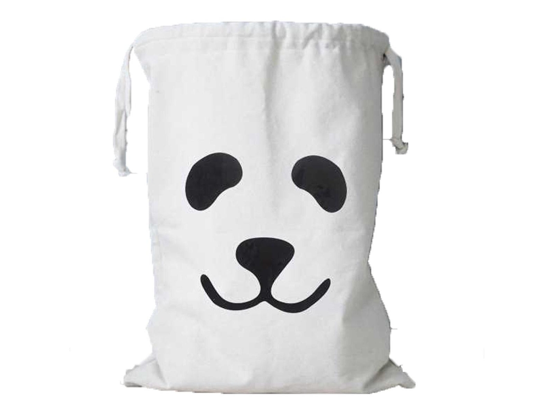 Bolsa De Lona Con Cordón, 44x66 Cm, Estampado De Panda