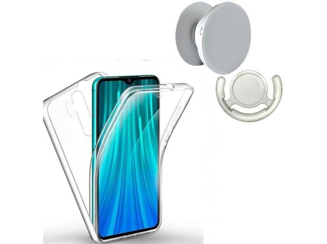 Kit Carcasa, PopSocket y Soporte PopSocket Xiaomi Redmi Note 8 Pro 360º Transparente