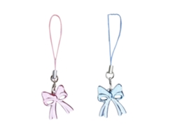 Colgante multifuncional en forma de estrella con lazo, ideal para mochilas y teléfonos móviles.