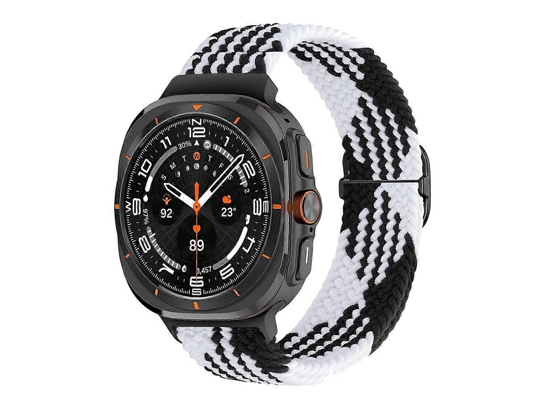 Correa de nailon trenzado con cierre deslizante para Samsung Galaxy Watch Ultra de 47 mm.