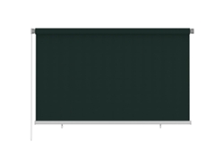 vidaXL Persiana enrollable de jardín HDPE verde oscuro 240x140 cm