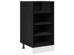 Maison Exclusive - Gabinete Base De Cocina Roble Negro 40 X 44,5 X 81,5 Cm