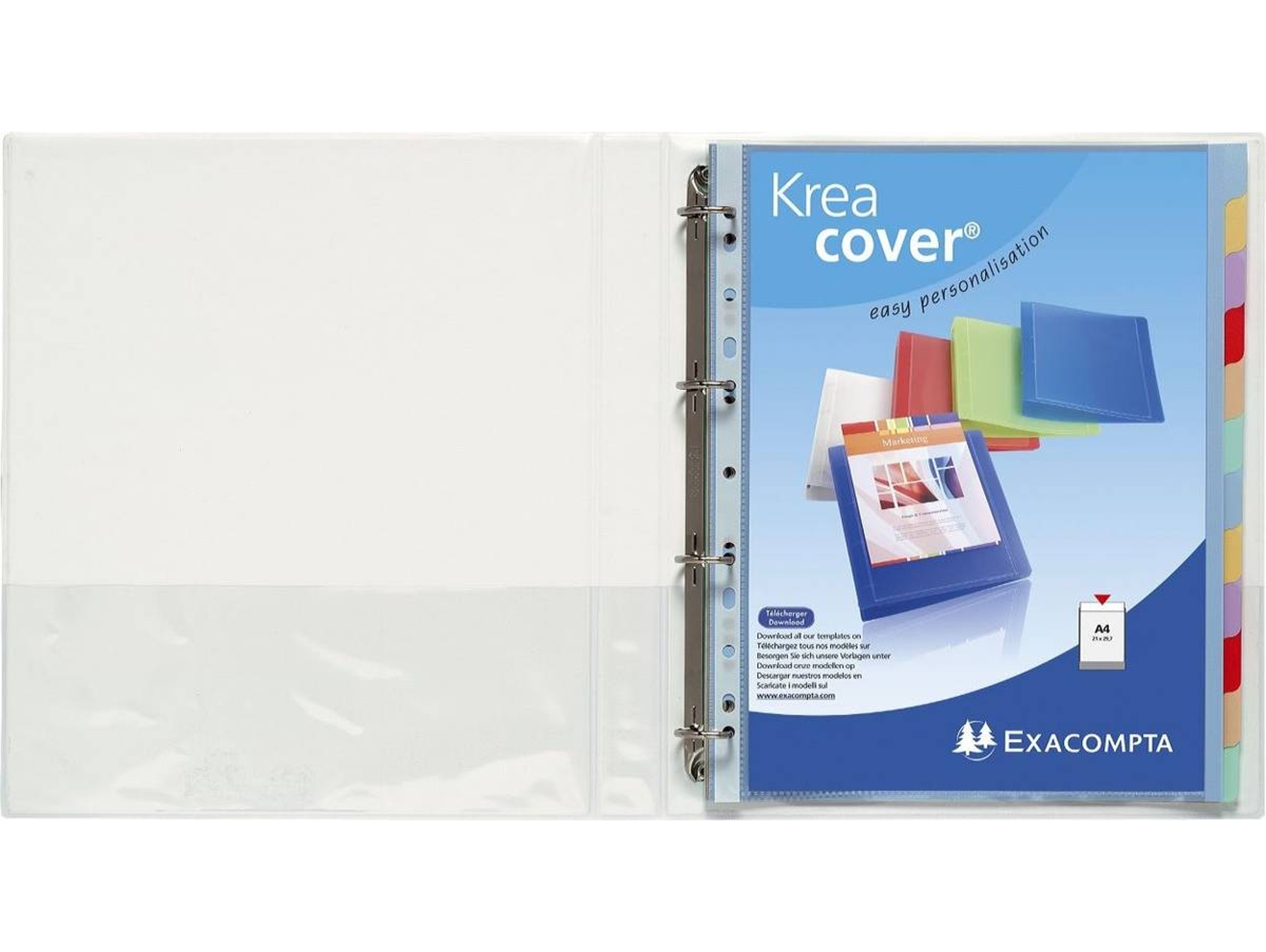 Dossier EXACOMPTA 51841E (Blanco - A4 - 21x29.7cm - Polipropileno)