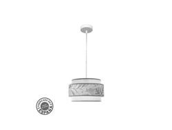 Colgante 3p Camerun 1xe27 Blanco/gris Regx30x30cm