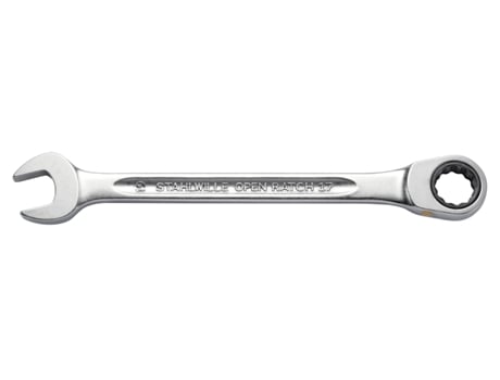 STAHLWILLE 40172222 Llave de Carraca de Boca Fija Y Boca En Estrella 17F 22 Plana