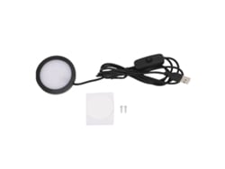 2026-luz Led Redonda Ultra Delgada Con Casing De Aluminio, Luz Bajo Encimera Con Cable 1.5m, Usb 5v Para Techo Dormitorio Cocina