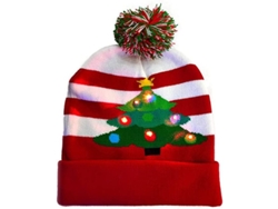 Gorro Navideño Led Con Luces, Gorro De Invierno De Punto Unisex, Cálido, Para Fiestas Y Regalos De Navidad.