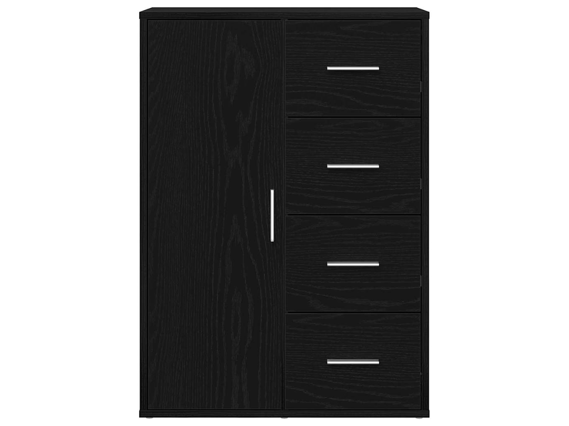 Maison Exclusive - Aparador Roble Negro 60 X 31 X 84 Cm Madera De Ingeniería