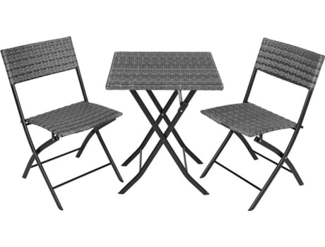 Conjunto de Jardín TECTAKE Trevi (Gris - Acero - 45x54.5x81 cm)