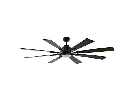 Ventilador de techo con luz y mando a distancia motor dc 6v silencioso negro d183cm XTRELAMP PHILADELPHIA.