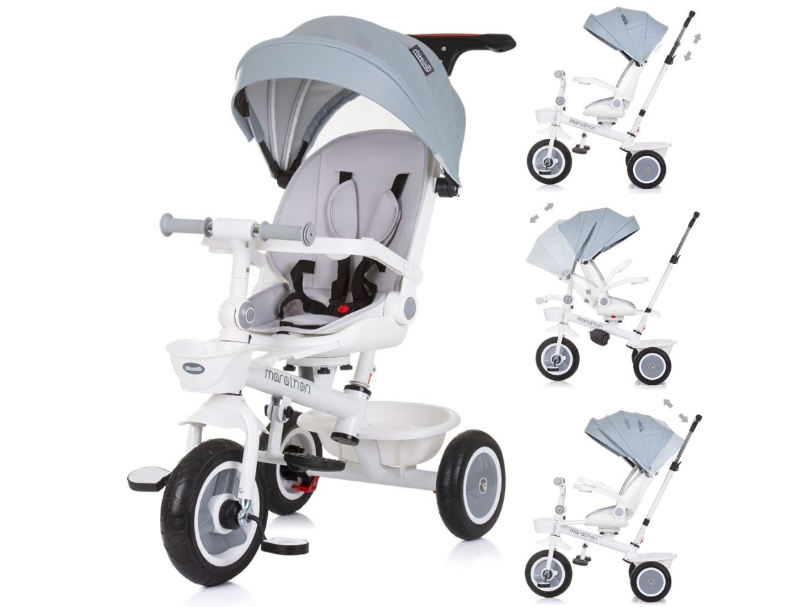Triciclo Con Asiento Giratorio Marathon Hasta 25 Kg De Chipolino - Ash Grey
