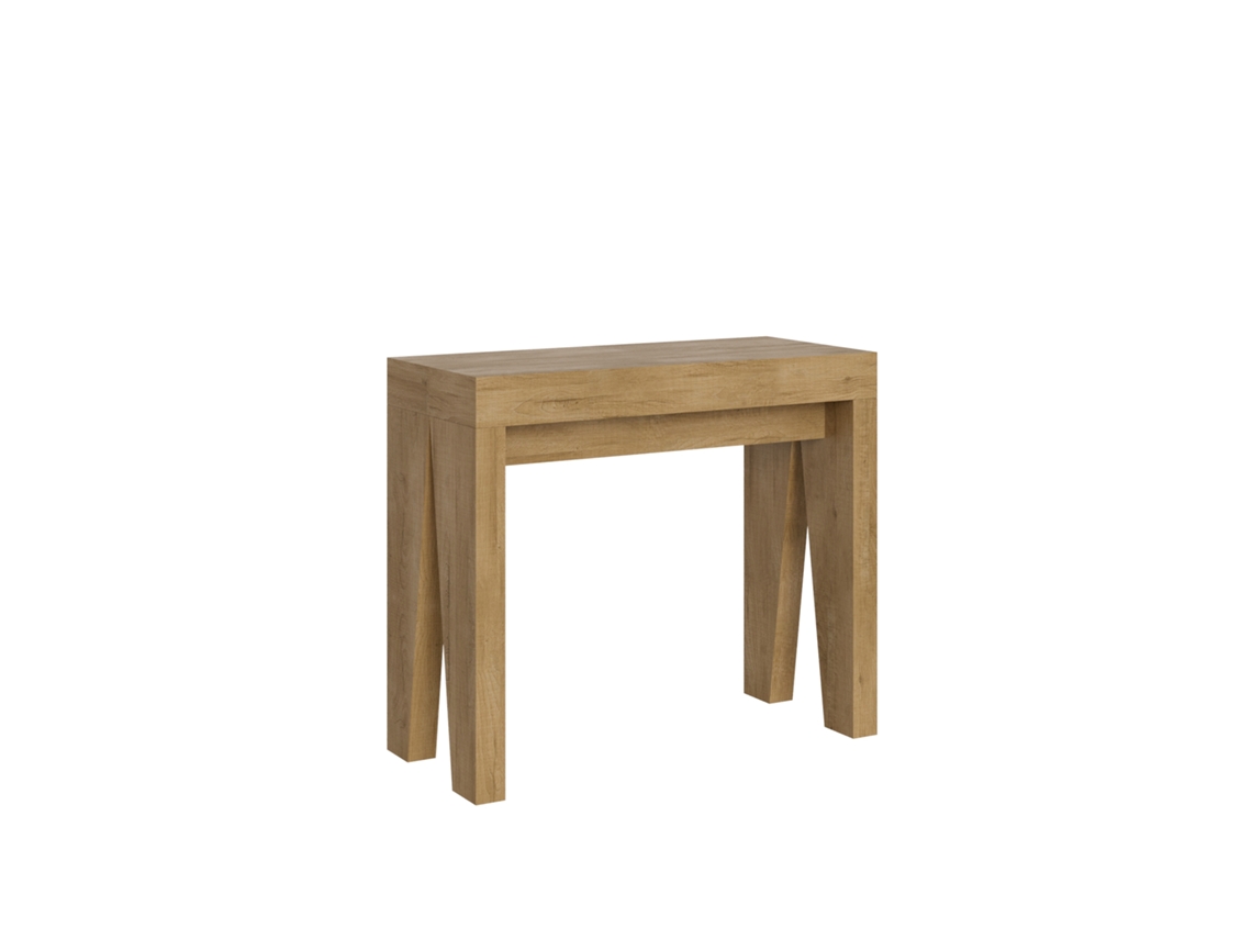 Consolas Naxy Extensible hasta 300 cm ITAMOBY (90 x 40 x 77 cm - Paneles de Melamina - Roble Natural)