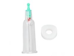 Ventosa para dedos con succión al vacío y anillo de goma curvado para masaje y cuidado del pulgar.