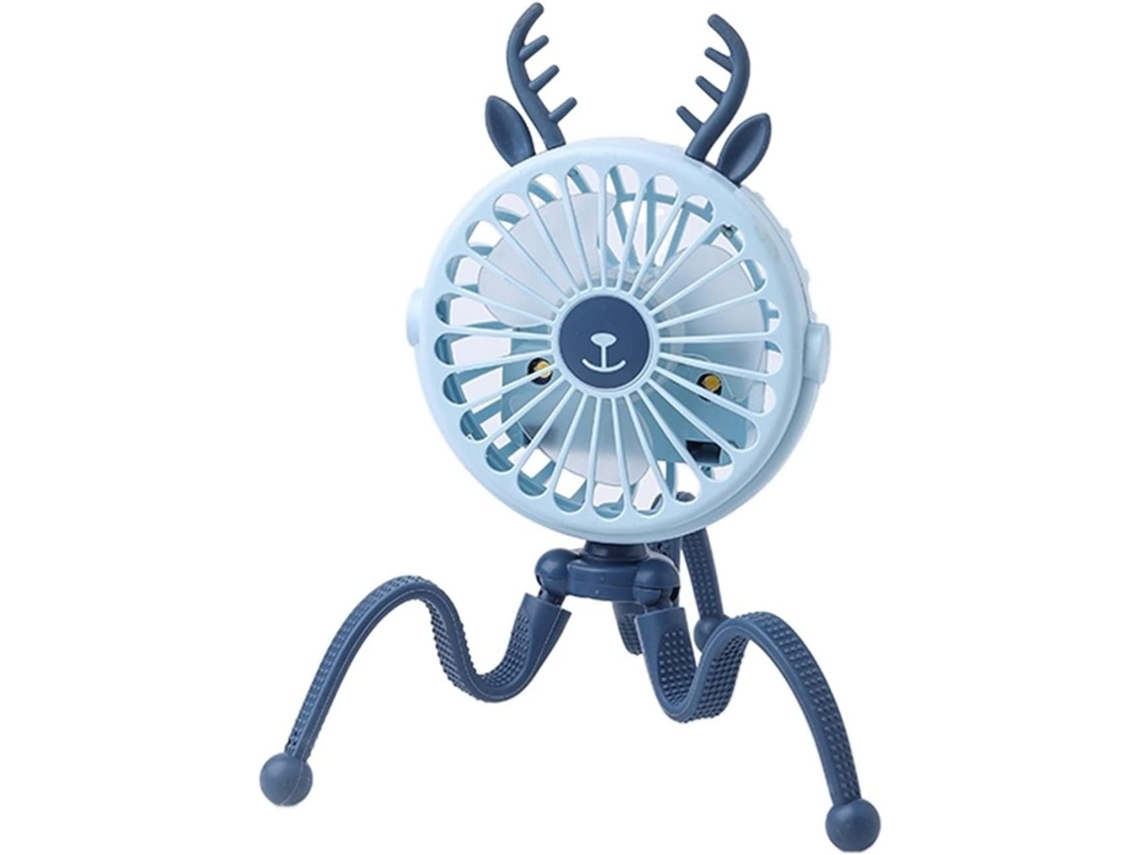 Ventilador De Escritorio Usb Ventilador Recargable Para Cochecito Bebé Cama Silencioso Retráctil Con Clip