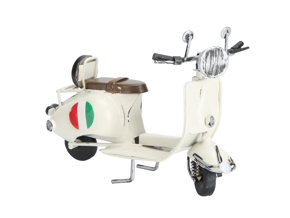 Motocicleta decorativa retro de hierro blanco para el hogar