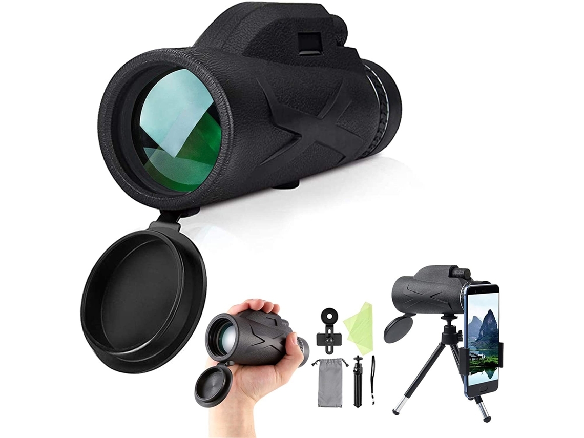 Telescopio ENZONS Mini de bolsillo de 25 x 30 para camping náutico al aire libre y observación de aves, amarillo, amarillo.