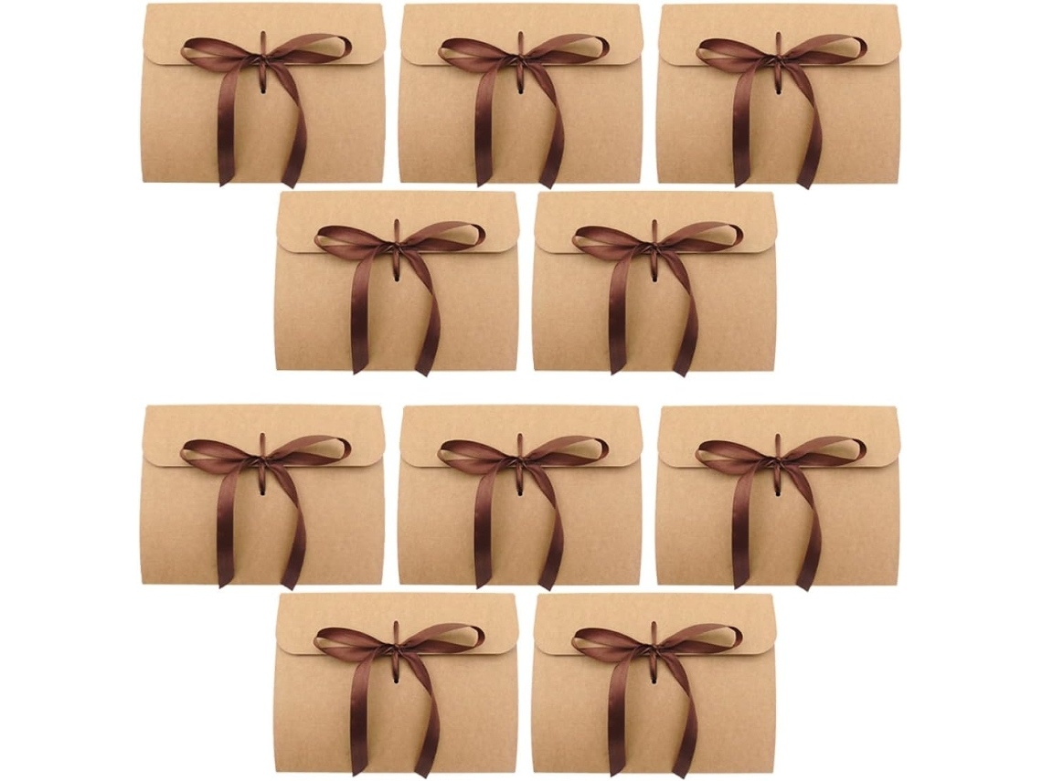 Juego De 10 Sobres De Papel Kraft Retro De 24 X 18 Cm, Paquete De Regalo Vintage Para Invitaciones.